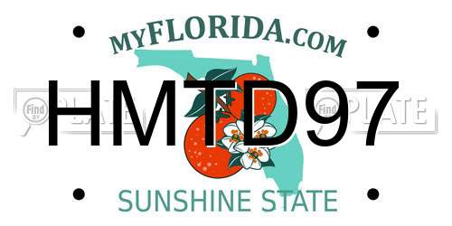 HMTD97 Florida License Plate