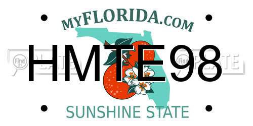 HMTE98 Florida License Plate