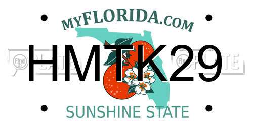 HMTK29 Florida License Plate