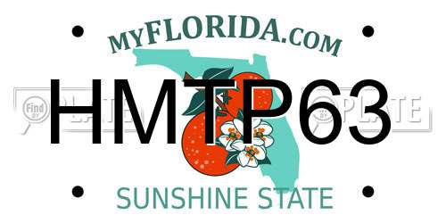 HMTP63 Florida License Plate