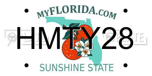 HMTY28 Florida License Plate