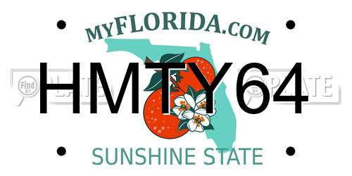HMTY64 Florida License Plate