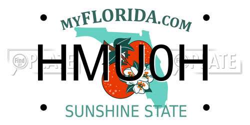 HMU0H Florida License Plate