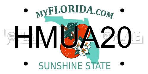 HMUA20 Florida License Plate