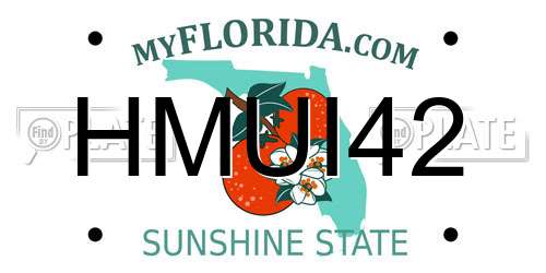 HMUI42 Florida License Plate