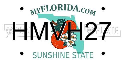 HMVH27 Florida License Plate
