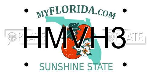 HMVH3 Florida License Plate