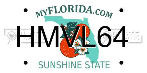HMVL64 Florida License Plate