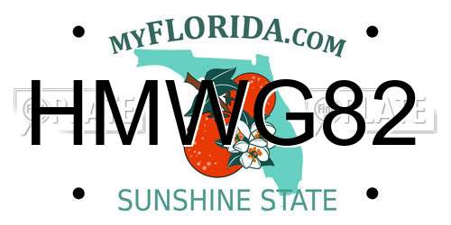 HMWG82 Florida License Plate