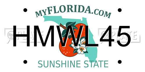HMWL45 Florida License Plate