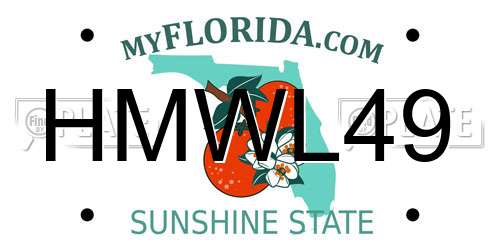 HMWL49 Florida License Plate