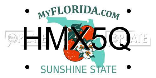 HMX5Q Florida License Plate
