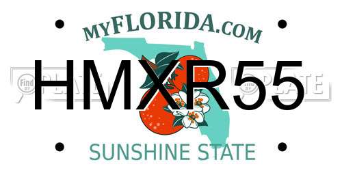 HMXR55 Florida License Plate