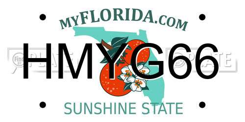 HMYG66 Florida License Plate