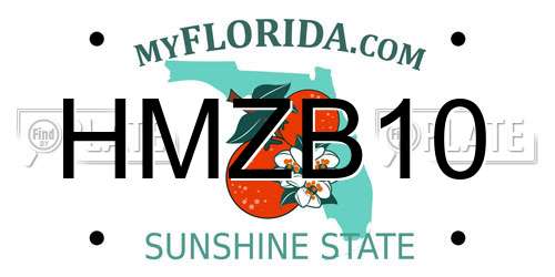 HMZB10 Florida License Plate