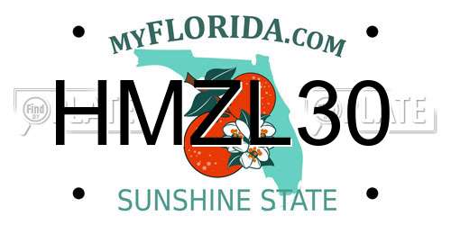 HMZL30 Florida License Plate