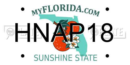 HNAP18 Florida License Plate