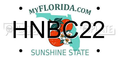 HNBC22 Florida License Plate