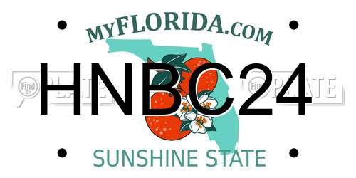 HNBC24 Florida License Plate