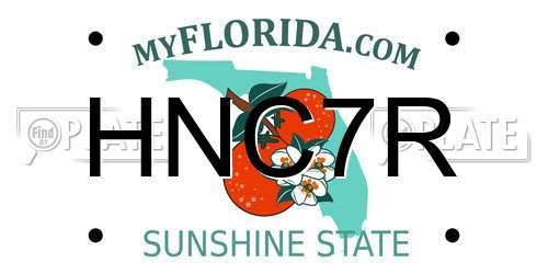 HNC7R Florida License Plate