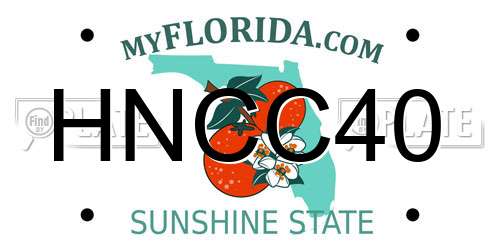 HNCC40 Florida License Plate