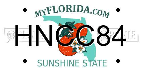 HNCC84 Florida License Plate