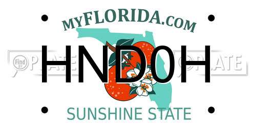 HND0H Florida License Plate