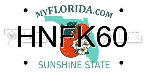 HNFK60 Florida License Plate