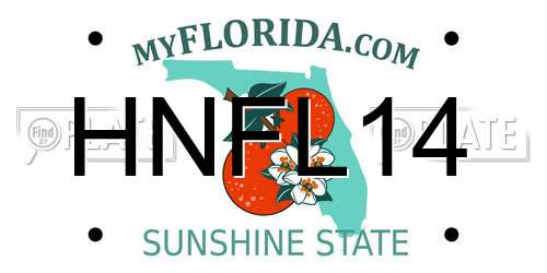 HNFL14 Florida License Plate