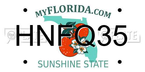 HNFQ35 Florida License Plate