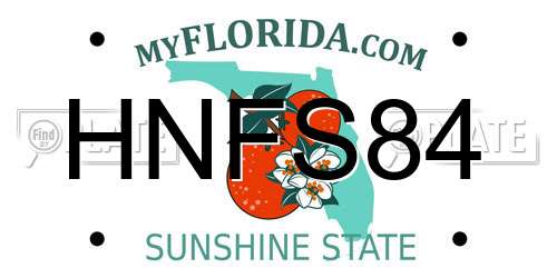 HNFS84 Florida License Plate