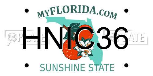 HNIC36 Florida License Plate