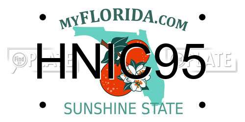 HNIC95 Florida License Plate