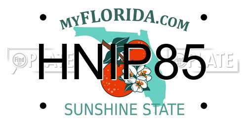 HNIP85 Florida License Plate