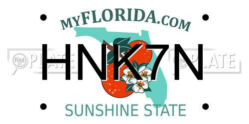 HNK7N Florida License Plate