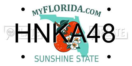 HNKA48 Florida License Plate