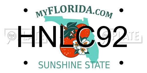 HNLC92 Florida License Plate
