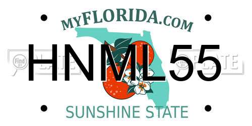 HNML55 Florida License Plate