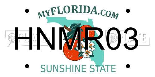 HNMR03 Florida License Plate