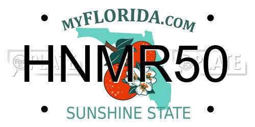 HNMR50 Florida License Plate