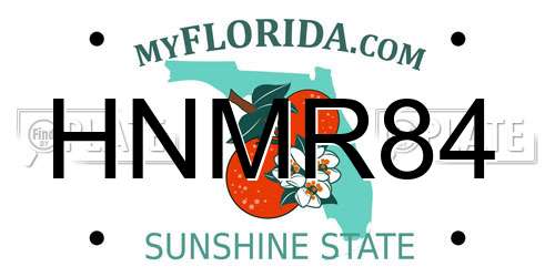 HNMR84 Florida License Plate