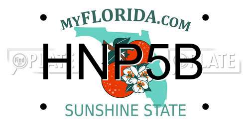 HNP5B Florida License Plate