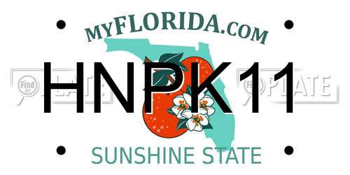 HNPK11 Florida License Plate