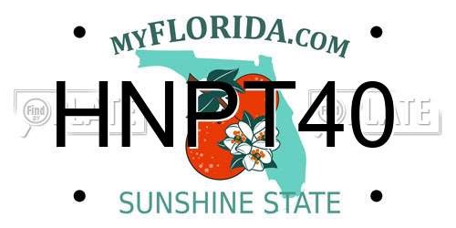 HNPT40 Florida License Plate