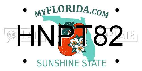 HNPT82 Florida License Plate