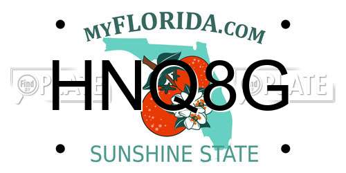 HNQ8G Florida License Plate