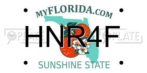 HNR4F Florida License Plate