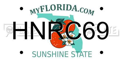 HNRC69 Florida License Plate