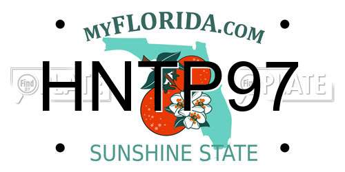 HNTP97 Florida License Plate