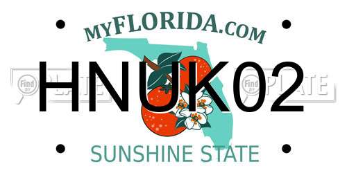 HNUK02 Florida License Plate